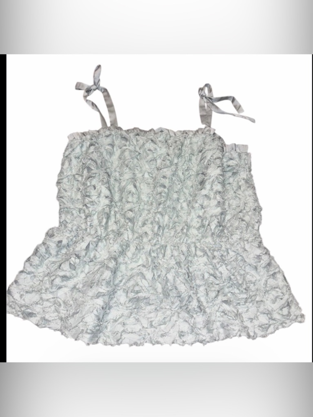 Anthropologie Sunday in Brooklyn Blue Smocked Textured Peplum Tank Size M NWT - Picture 4 of 8